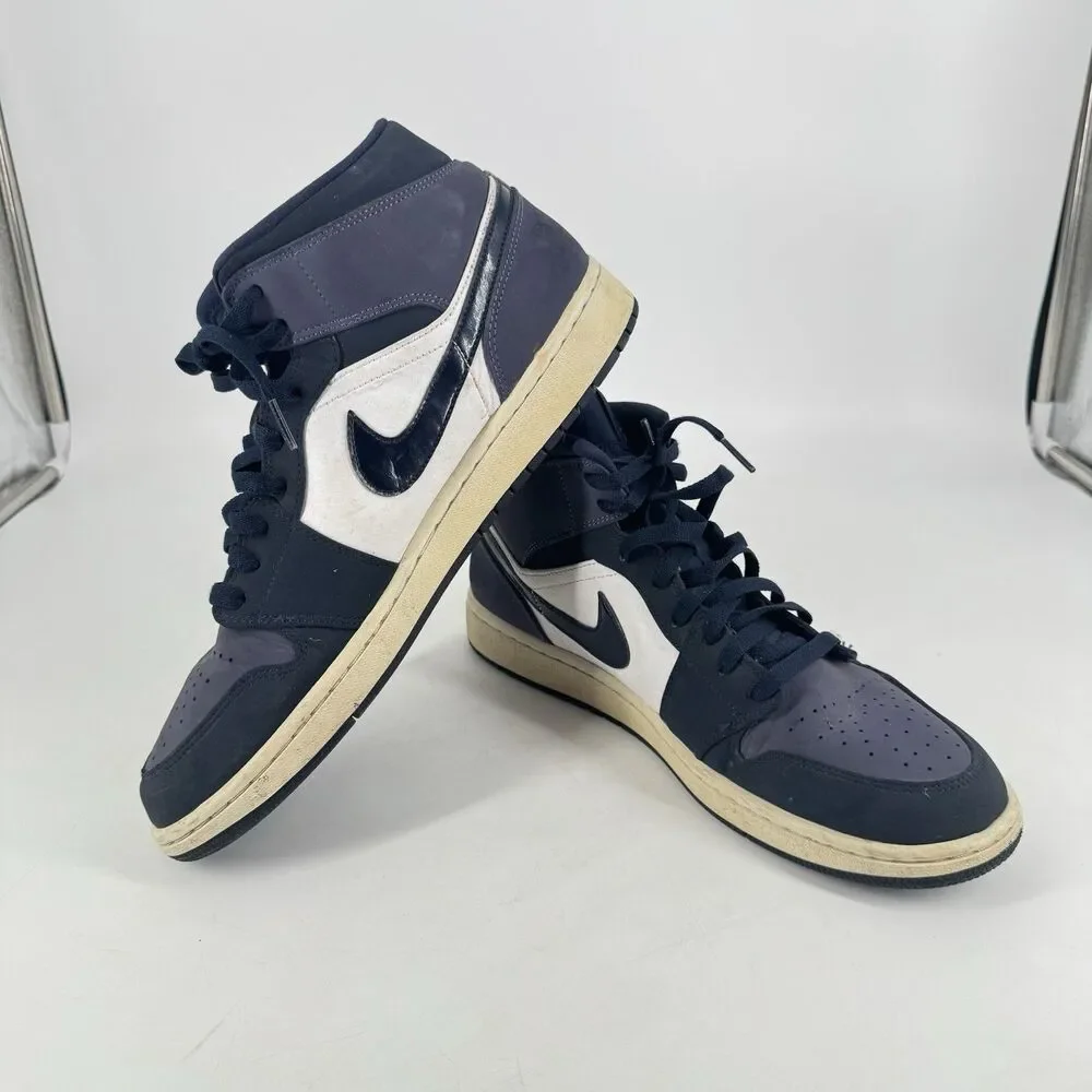 Nike Air Jordan 1 Mid Obsidian Sanded Purple 554724-445 Men’s Size 12 2019